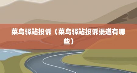 菜鸟驿站投诉（菜鸟驿站投诉渠道有哪些）