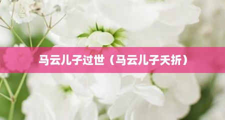 马云儿子过世（马云儿子夭折）