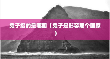 兔子指的是哪国（兔子是形容那个国家）