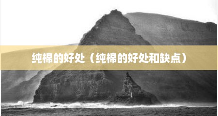 纯棉的好处（纯棉的好处和缺点）
