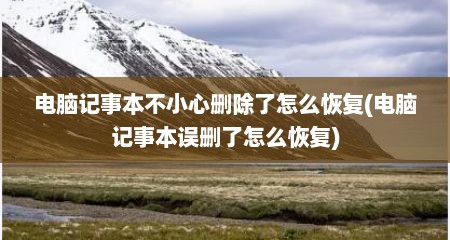 电脑记事本不小心删除了怎么恢复(电脑记事本误删了怎么恢复)