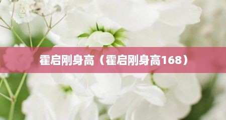 霍启刚身高（霍启刚身高168）