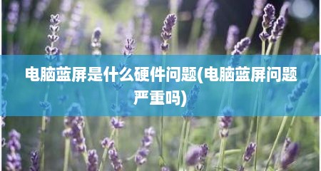 电脑蓝屏是什么硬件问题(电脑蓝屏问题严重吗)