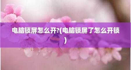 电脑锁屏怎么开?(电脑锁屏了怎么开锁)