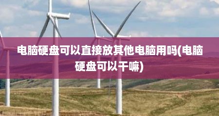 电脑硬盘可以直接放其他电脑用吗(电脑硬盘可以干嘛)