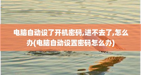 电脑自动设了开机密码,进不去了,怎么办(电脑自动设置密码怎么办)