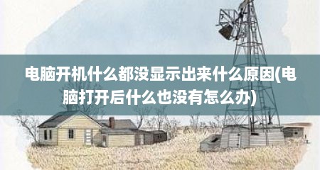电脑开机什么都没显示出来什么原因(电脑打开后什么也没有怎么办)