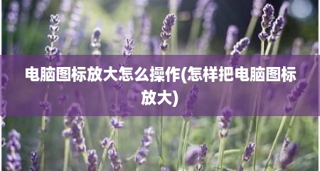 电脑图标放大怎么操作(怎样把电脑图标放大)