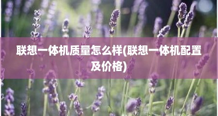 联想一体机质量怎么样(联想一体机配置及价格)