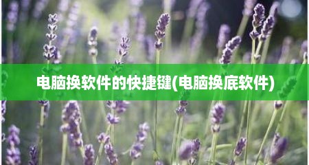 电脑换软件的快捷键(电脑换底软件)