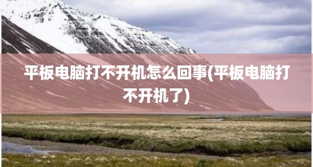 平板电脑打不开机怎么回事(平板电脑打不开机了)