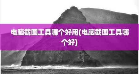 电脑截图工具哪个好用(电脑截图工具哪个好)