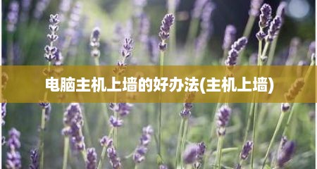 电脑主机上墙的好办法(主机上墙)