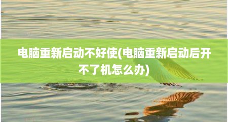 电脑重新启动不好使(电脑重新启动后开不了机怎么办)