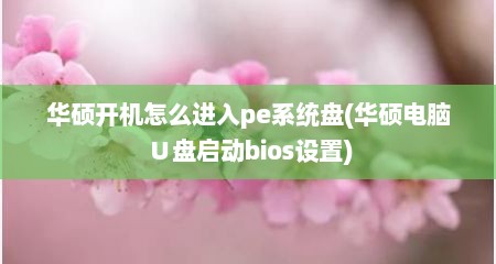华硕开机怎么进入pe系统盘(华硕电脑∪盘启动bios设置)