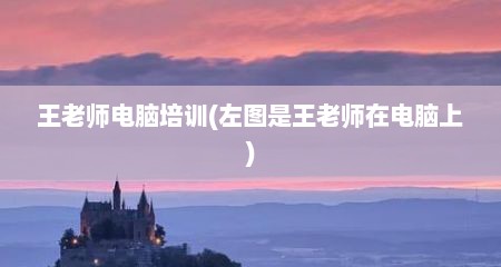 王老师电脑培训(左图是王老师在电脑上)