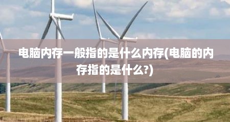 电脑内存一般指的是什么内存(电脑的内存指的是什么?)