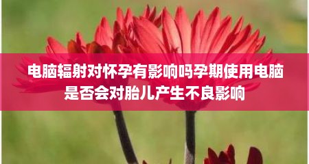 电脑辐射对怀孕有影响吗孕期使用电脑是否会对胎儿产生不良影响