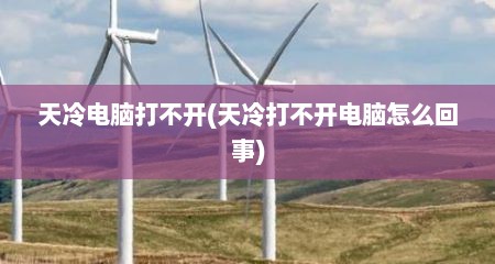 天冷电脑打不开(天冷打不开电脑怎么回事)