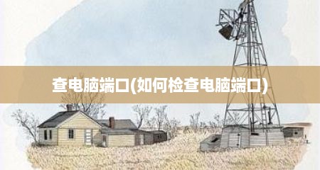 查电脑端口(如何检查电脑端口)