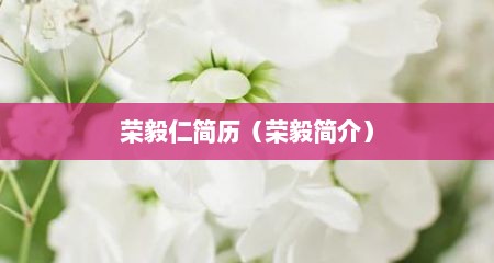 荣毅仁简历（荣毅简介）