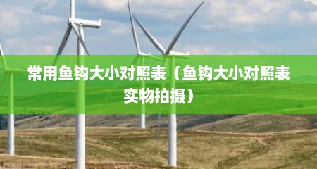 常用鱼钩大小对照表（鱼钩大小对照表实物拍摄）