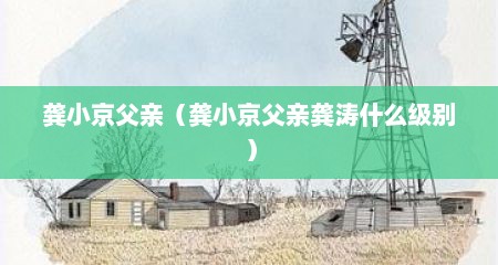 龚小京父亲（龚小京父亲龚涛什么级别）