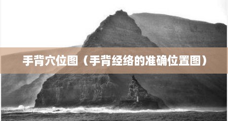 手背穴位图（手背经络的准确位置图）