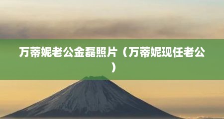 万蒂妮老公金磊照片（万蒂妮现任老公）