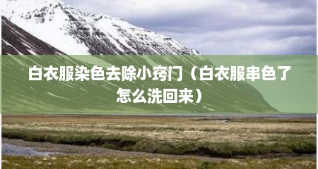 白衣服染色去除小窍门（白衣服串色了怎么洗回来）