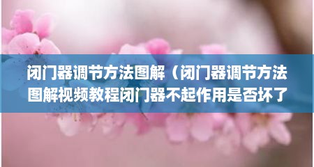 闭门器调节方法图解（闭门器调节方法图解视频教程闭门器不起作用是否坏了）