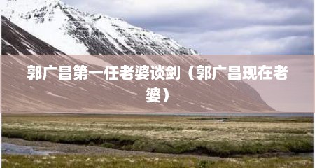 郭广昌第一任老婆谈剑（郭广昌现在老婆）