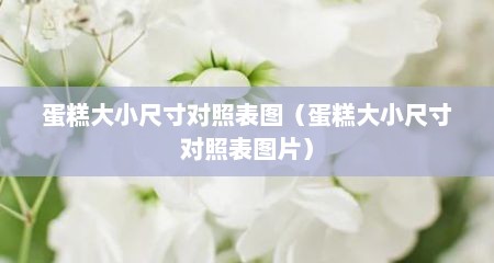 蛋糕大小尺寸对照表图（蛋糕大小尺寸对照表图片）