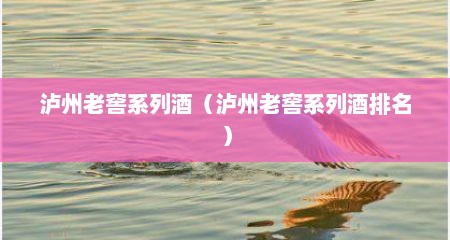 泸州老窖系列酒（泸州老窖系列酒排名）