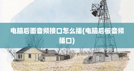 电脑后面音频接口怎么插(电脑后板音频插口)