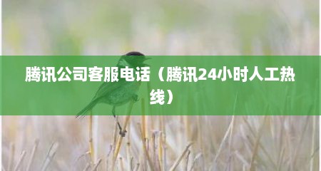 腾讯公司客服电话（腾讯24小时人工热线）
