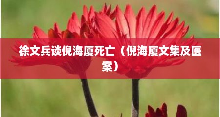 徐文兵谈倪海厦死亡（倪海厦文集及医案）