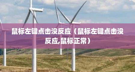 鼠标左键点击没反应（鼠标左键点击没反应,鼠标正常）