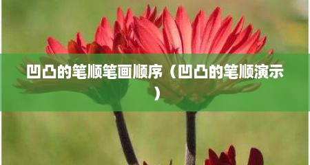 凹凸的笔顺笔画顺序（凹凸的笔顺演示）