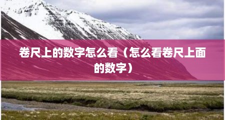 卷尺上的数字怎么看（怎么看卷尺上面的数字）