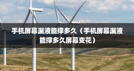 手机屏幕漏液能撑多久（手机屏幕漏液能撑多久屏幕变花）