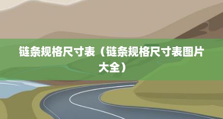 链条规格尺寸表（链条规格尺寸表图片大全）