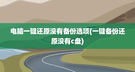 电脑一键还原没有备份选项(一键备份还原没有c盘)