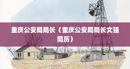 重庆公安局局长（重庆公安局局长文强筒历）