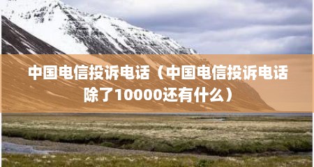 中国电信投诉电话（中国电信投诉电话除了10000还有什么）