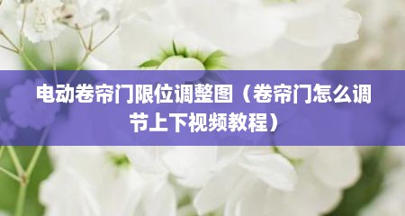 电动卷帘门限位调整图（卷帘门怎么调节上下视频教程）