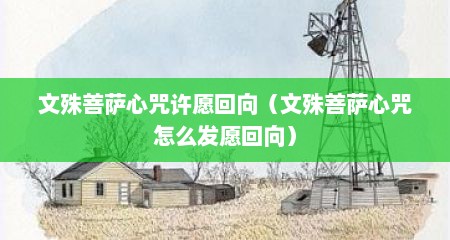 文殊菩萨心咒许愿回向（文殊菩萨心咒怎么发愿回向）