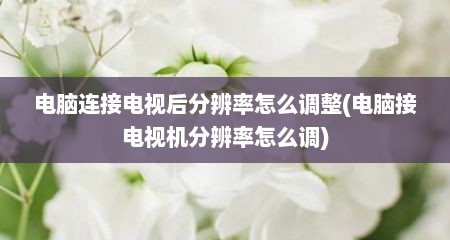 电脑连接电视后分辨率怎么调整(电脑接电视机分辨率怎么调)