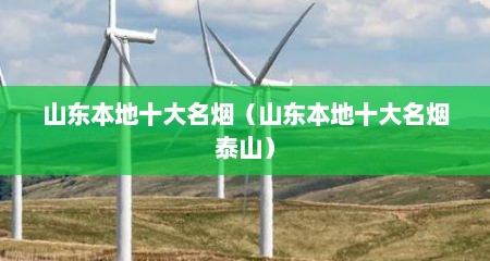 山东本地十大名烟（山东本地十大名烟泰山）