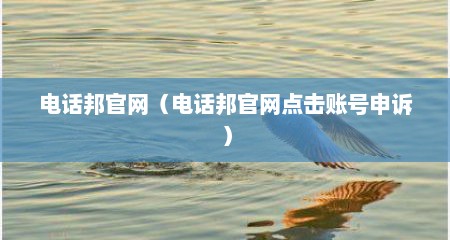 电话邦官网（电话邦官网点击账号申诉）